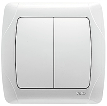 Вимикач 2-кл VIKO Carmen (білий)