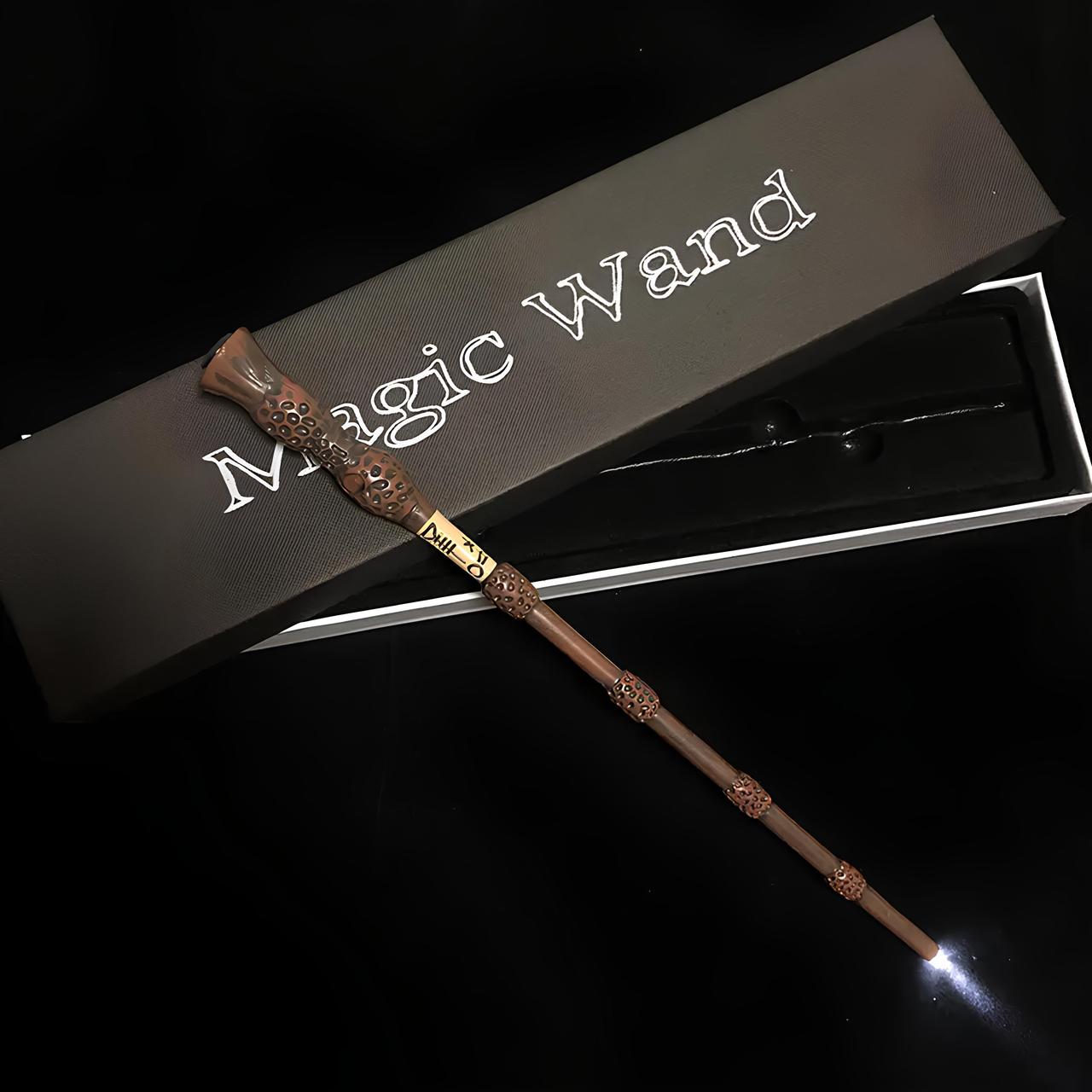 Світлова чарівна паличка Дамблдора RESTEQ — бузинна паличка Гаррі Поттер з подарунковою коробкою, фото 1