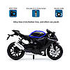 Модель мотоцикла Yamaha YZF-R1 масштаб: 1:18. Іграшковий мотоцикл Ямаха Р1 чорний, фото 3