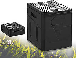 Складаний туристичний туалет | Портативний біотуалет для кемпінгу, подорожей, заторів, риболовлі, фестивалів | До 150 кг | Чорний