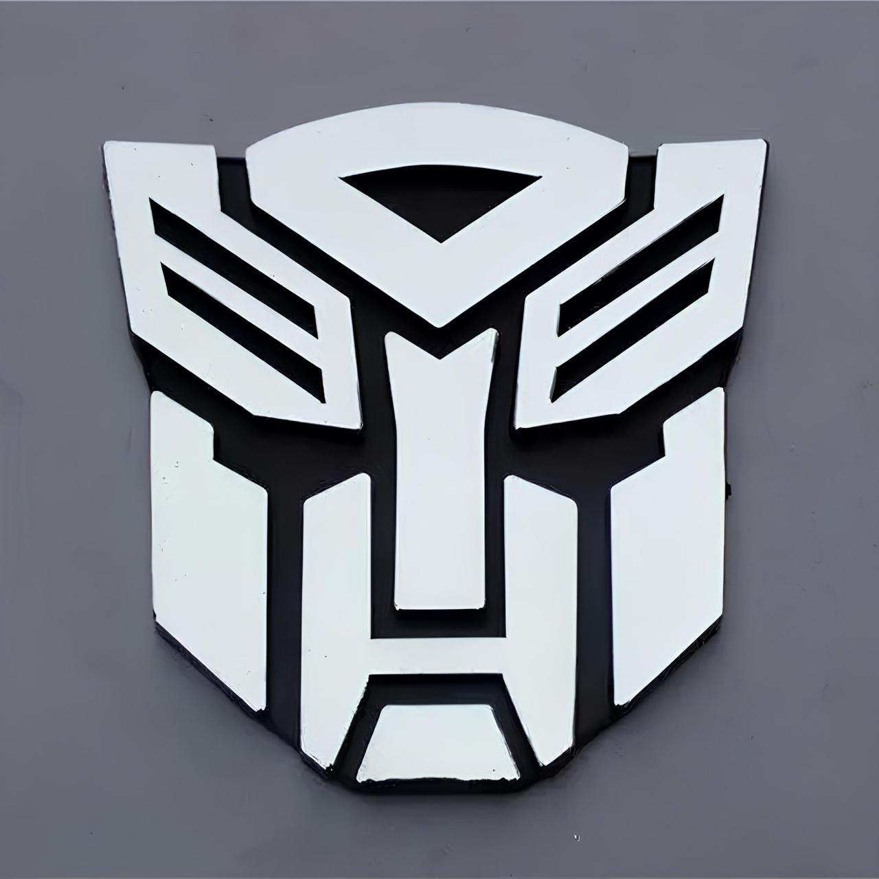 Металева 3д наклейка Трансформери RESTEQ 60x70 мм. Автоботи металева наклейка Transformers