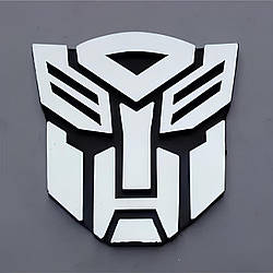 Металева 3д наклейка Трансформери RESTEQ 60x70 мм. Автоботи металева наклейка Transformers