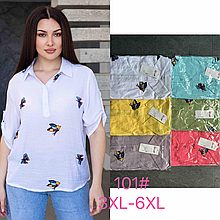 Жіноча сорочка матеріал бавовна розмір 3-6хл колір показаний на зображенні в пакованні від 8 шт.