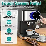 Кавомашина IAGREEA Espresso 20 Бар | Напівавтоматична еспресо-машина з капучинатором | Кавоварка для дому, латте, капучино, фото 6