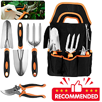 Набор для сада и огорода 6в1, большая вместительная сумка с набором садовых ручных инструментов