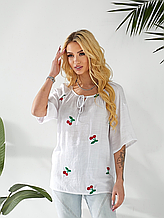 Жіноча сорочка матеріал бавовна розмір 48-56 колір показаний на зображенні в пакованні від 8 шт.