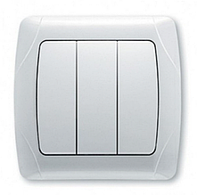 Вимикач 3-кл VIKO Carmen (білий)