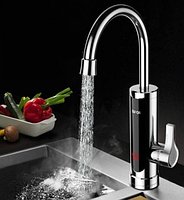 Проточний водонагрівач на кран для дачі (3 кВт 6 л/хв), Водонагрівач зміщувач, AVI