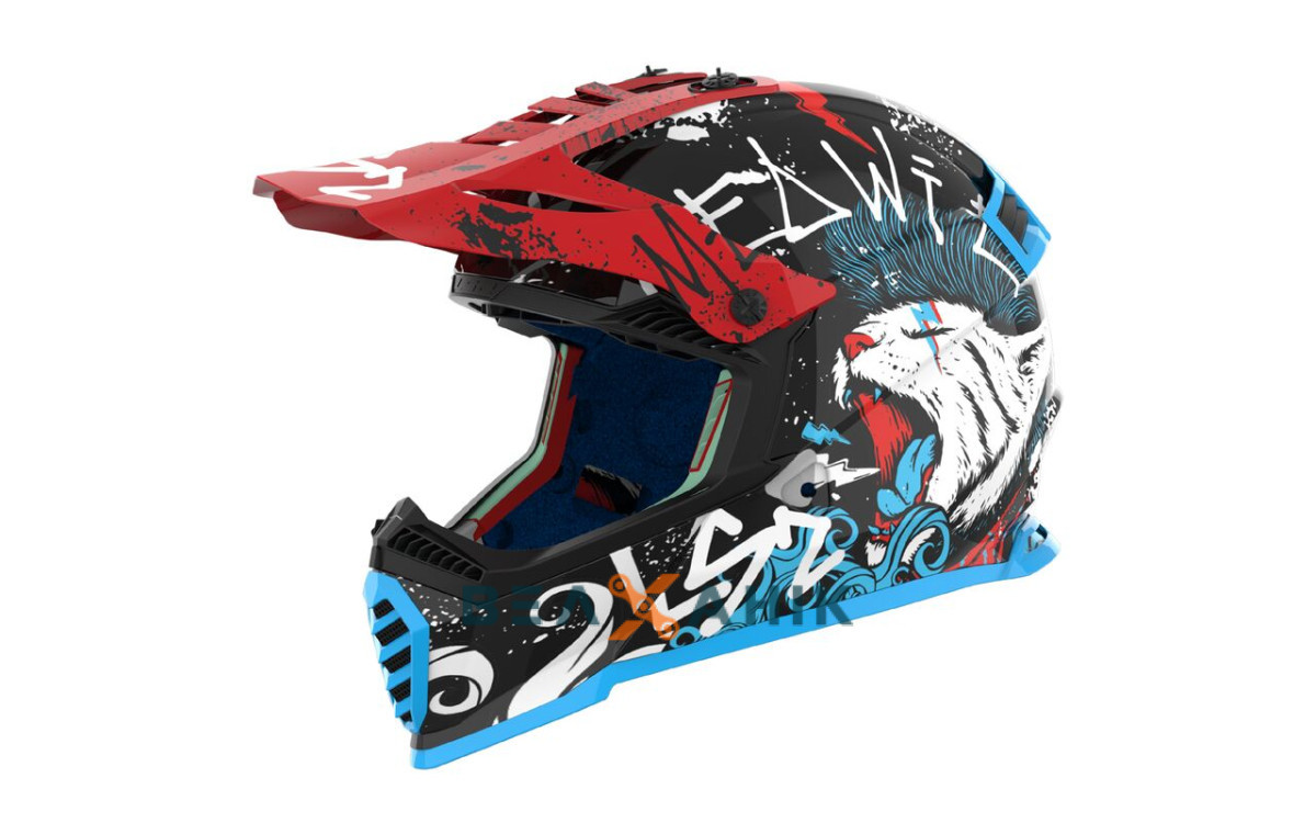 Шолом дитячий (кросовий) LS2 MX437 Fast II Mini Starmaw Black 06 [YS], фото 1