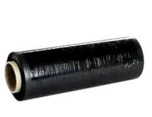 Стрейч плівка пакувальна чорна, вторинна, 17мкм, 1,3кг, ширина 250мм, довжина 300м