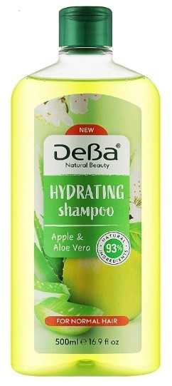 Шампунь DeBa Natural Beauty зволожуючий яблуко та алое 500 мл, фото 1