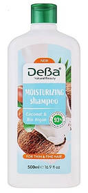 Шампунь DeBa Natural Beauty зволожуючий кокос та арганова олія 500 мл