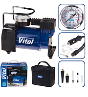 Оригінал! Компресор VITOL K-30 150psi/14Amp/37л/прикурювач - Вища Якість!
