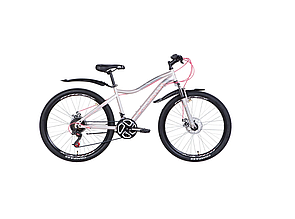 Велосипед DISCOVERY 26" KELLY AM2 14G Vbr рама 16" сріблястий з рожевим матовий