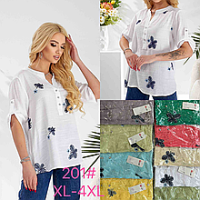 Жіноча сорочка матеріал бавовна розмір хл-4хл колір показаний на зображенні в пакованні від 8 шт.