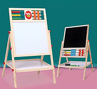 Дошка мольберт для малювання крейдою, Дошчечка для малювання для хлопчика та дівчинки (6в1), OLN