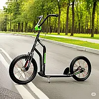 Двоколісний самокат iTrike SR 2-044-B з великими колесами 16 дюймів, чорний