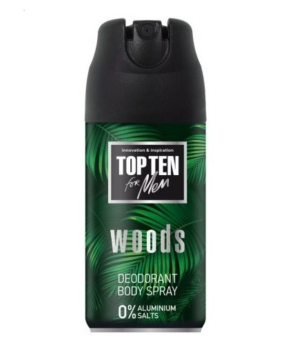 Дезодорант Top Ten для чоловіків Woods (спрей) 150 мл, фото 1