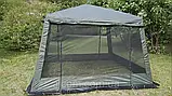 Шатер намету зі спідницею два входи посилений каркас Бесідка Тент із чорною москітною сіткою 1628D, фото 3
