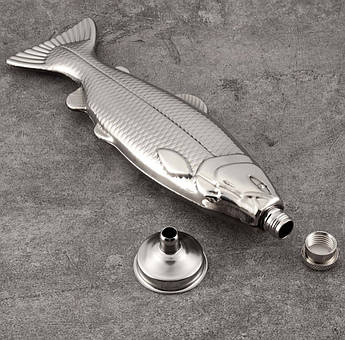 Фляга Риба, подарунок рибаку, фляжка рибацька 240 мл., фото 1