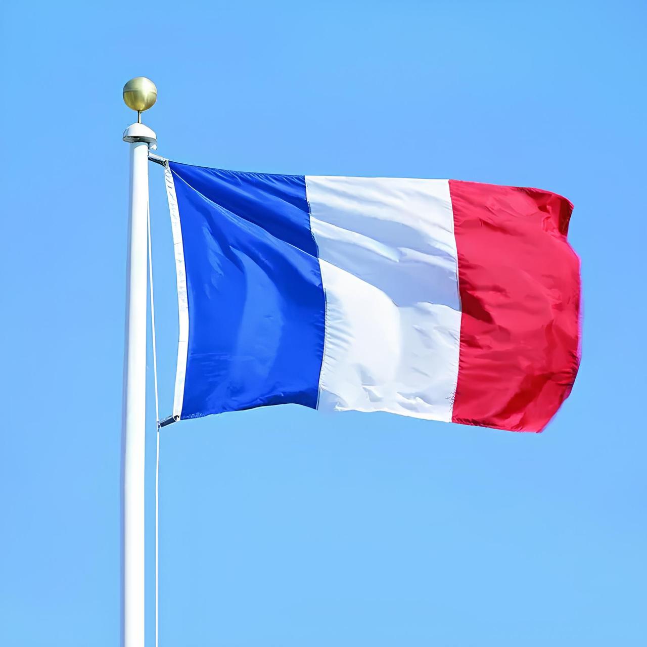 Прапор Франції 150х90 см поліестер French flag французький триколор синій білий червоний RESTEQ