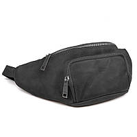 Стильна сумка на пояс бренда TARWA RA-3079-3md у чорному crazy horse