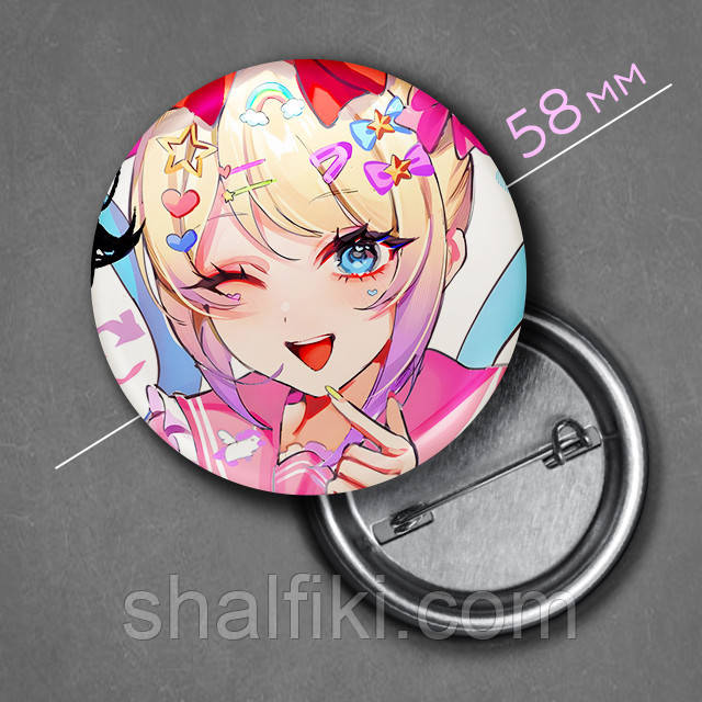 "Кенджел (Needy Girl Overload)" значок круглий на булавці Ø58 мм, фото 1