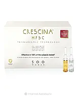 Засіб для росту та проти випадіння волосся для жінок HFSC Transdermic Complete Treatment 500 Crescina, 10+10 ампул