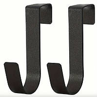 Вішалка-гачок для дверей чорна