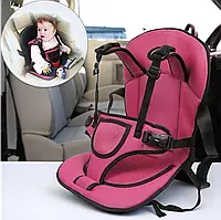 Дитяче безкаркасне автокрісло до 12 років (Автомобільне крісло для дитини) Рожевий