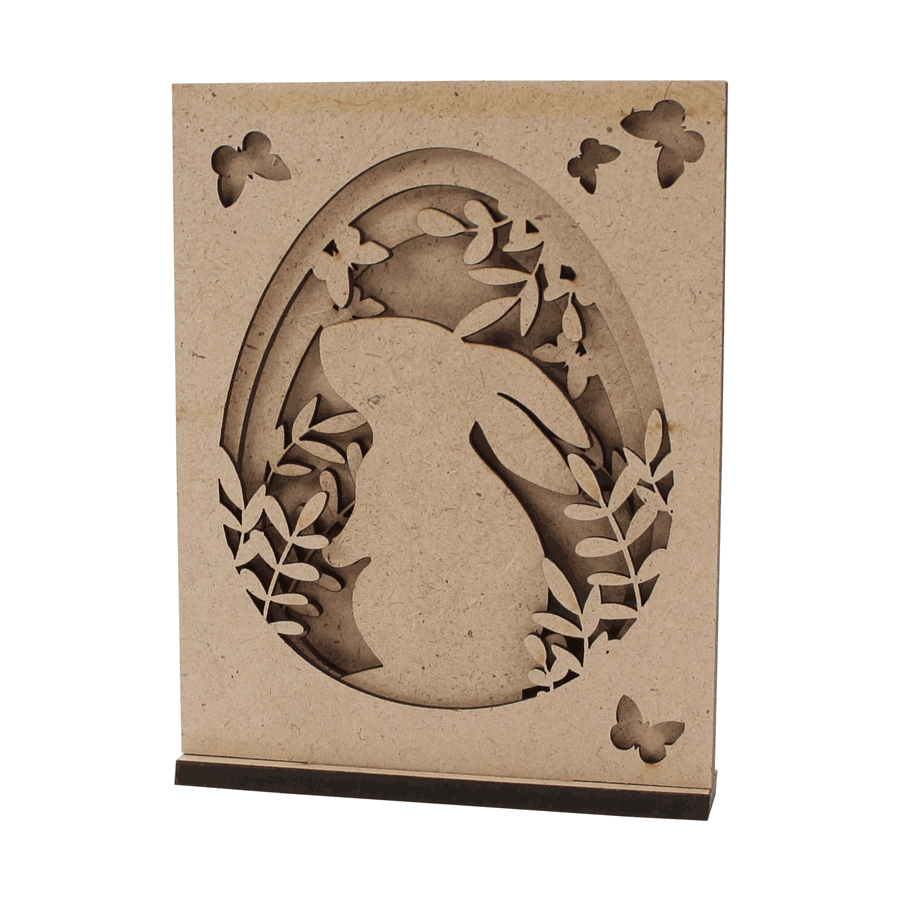 3D композиція на підставці „Зайчик“ №1 ДВП 12х2х16см ROSA TALENT