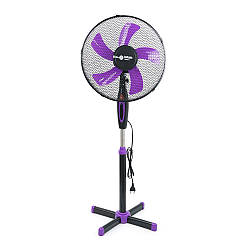 Вентилятор підлоговий YT41164, 16″, 100W, ціна за ящик (4шт), 3 режими, 220V, Black/Pink, Box