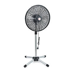 Вентилятор підлоговий YT41163, 18″, 120W, ціна за ящик (2шт), 3 режими, 220V, Black, Box