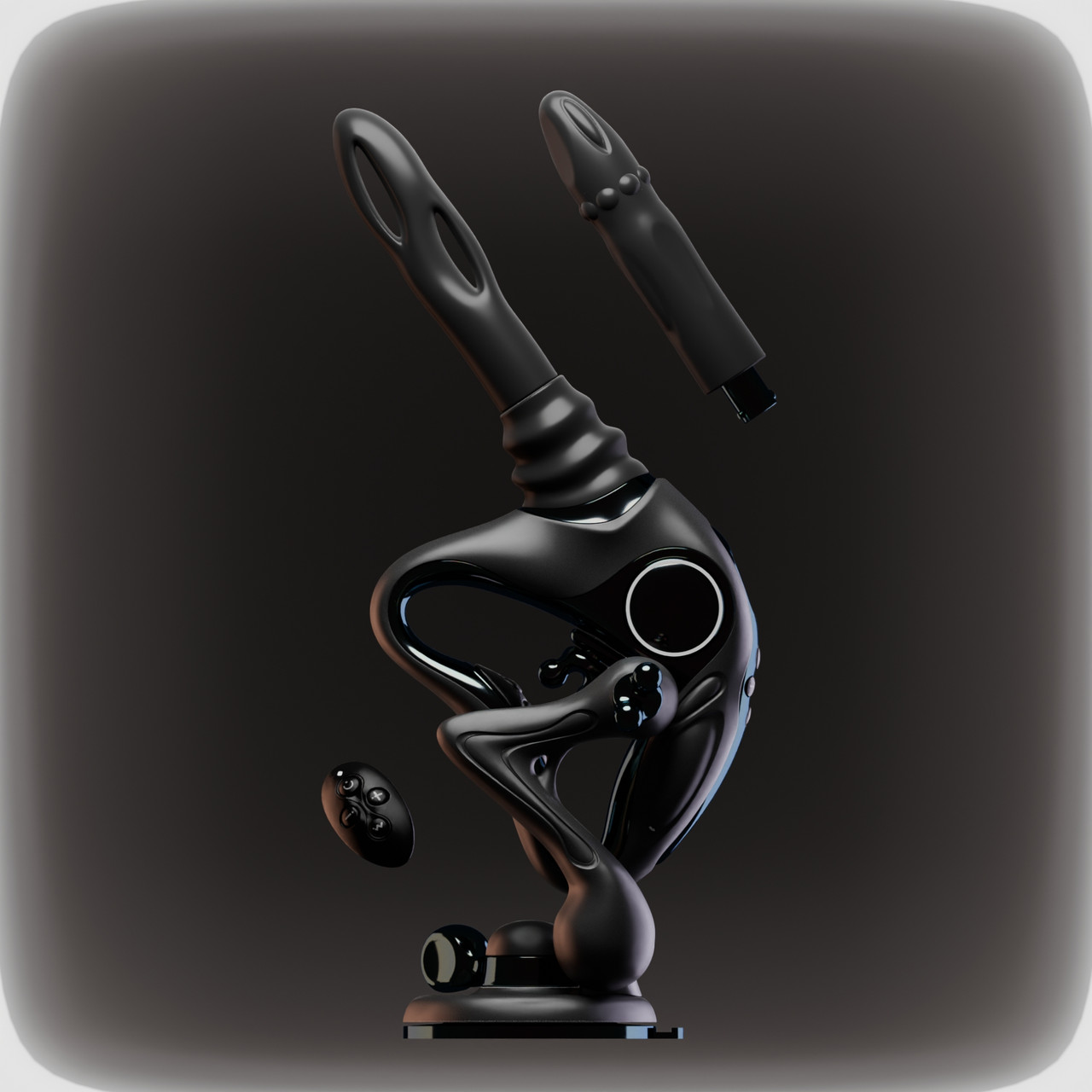 Секс-машина Upko UEROS Nexus Power Black з фрикціями, вібрацією та обертальною стимуляцією, чорна