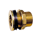 Врізка в бак бочку з гайкою латунна діаметр 3/4" 25 мм (Чехія), фото 2