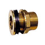 Врізка в бак бочку з гайкою латунна діаметр 1" 33 мм (Чехія), фото 2