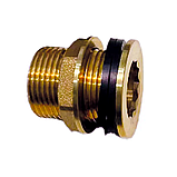 Врізка в бак бочку з гайкою латунна діаметр 1" 33 мм (Чехія), фото 3