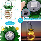 Садовий світлодіодний світильник на сонячній батареї у формі ананаса 24 LED Лучшая цена, фото 3