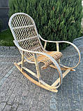Крісло-гойдалка з лози "Віяло", фото 3