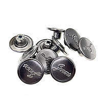 Гудзик джинсовий 17мм Блек Нікель (50шт.)