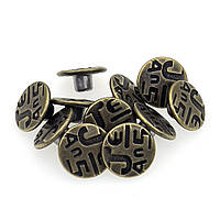 Гудзик джинсовий 17мм Антик (50шт.)