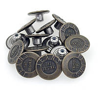 Гудзик джинсовий 17мм Антик (50шт.)