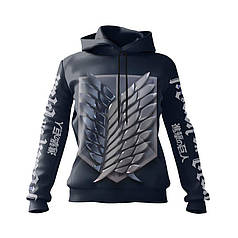 Худі жіноче з принтом «Атака Титанів. Крила свободи. Attack on Titan. Freedom»