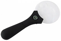 Лупа ручна кругла з 3 LED-підсвіткою H-605 3x-4.5x d 90 мм