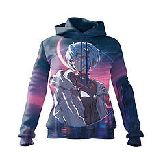 Худі жіноче з принтом «Аянамі Рей. Євангеліон. Ayanami Rei. Evangelion»
