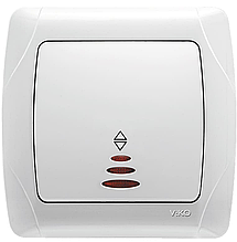 Вимикач прохідний з підсвіткою VIKO Carmen (білий)