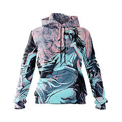 Худі жіноче з принтом «Гето Сугуру. Магічна битва. Аніме. Jujutsu Kaisen. Anime»