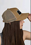 Бейсболка-трекерка жіноча літня із сіткою розмір 56-59 кемел, фото 4