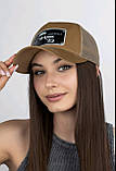 Бейсболка-трекерка жіноча літня із сіткою розмір 56-59 кемел, фото 2
