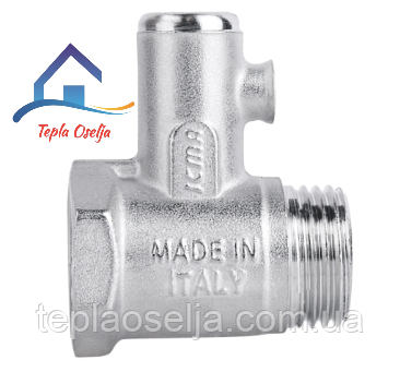Запобіжний клапан для водонагрівача Icma 8 бар 1/2", фото 1